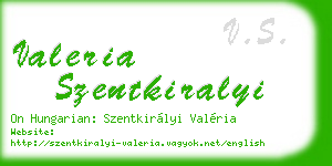 valeria szentkiralyi business card
